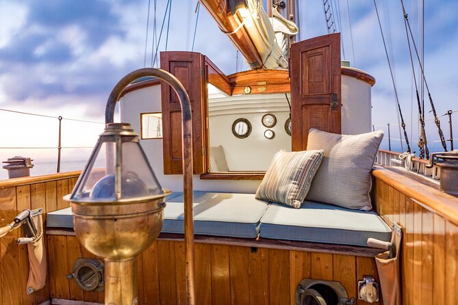 Key West Historic Schooner When And If Sunset Cruise - Helping with the sail: taking the wheel and raising canvas