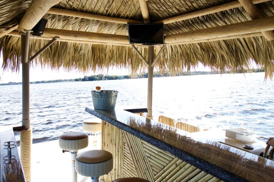 Key West: Private Tiki Bar Party Boat & Mini Sandbar - The Swimming Hole Stop: Float Mat Time, Done Right