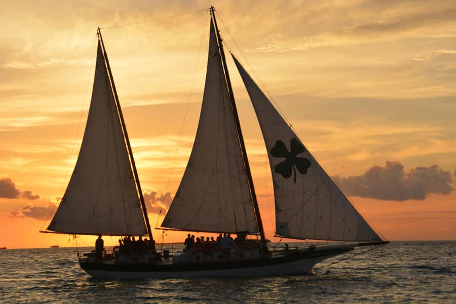 Key West's Schooner Appledore Star Champagne Sunset Sail - A Bugeye Schooner Sunset You Can Actually Help Sail