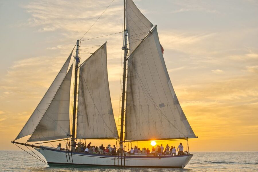 Key West: Windjammer Champagne Sunset Sail - Fort Zachary Taylor from the water: the view that gives context