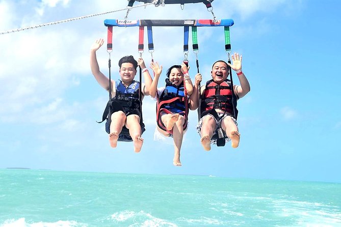 Parasailing over the Historic Key West Seaport - Your route: Historic Key West seaport first, then the marine scenery